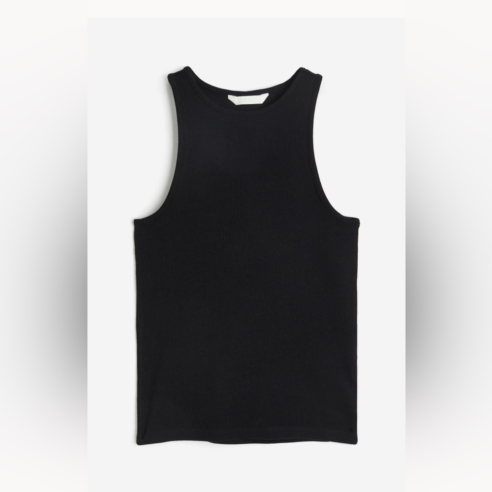 H&m ribbed tank top black & white size S set of 2